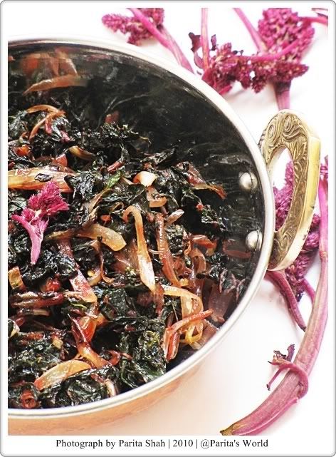 Red Amaranth Leaves,Caramelized Onions,Vegetarian,Bachelor Friendly,Easy Cooking,Amaranth Leaves,Stir Fried Veggies,Healthy Cooking,Low Fat Cooking
