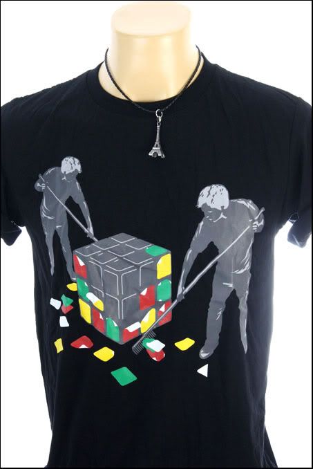 New-Indie-Rock-Black-Rubic-Building-Men-T-Shirt-Sz-M-L