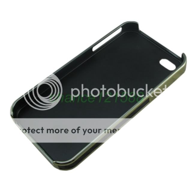 Verizon iPhone 4 8g Black Hard Bumper Case Carbon Fiber Back Cover Plating Side